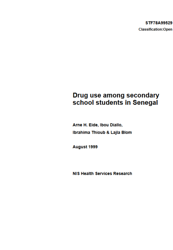 Thumbnail for Drug use among secondary school students in Senegal