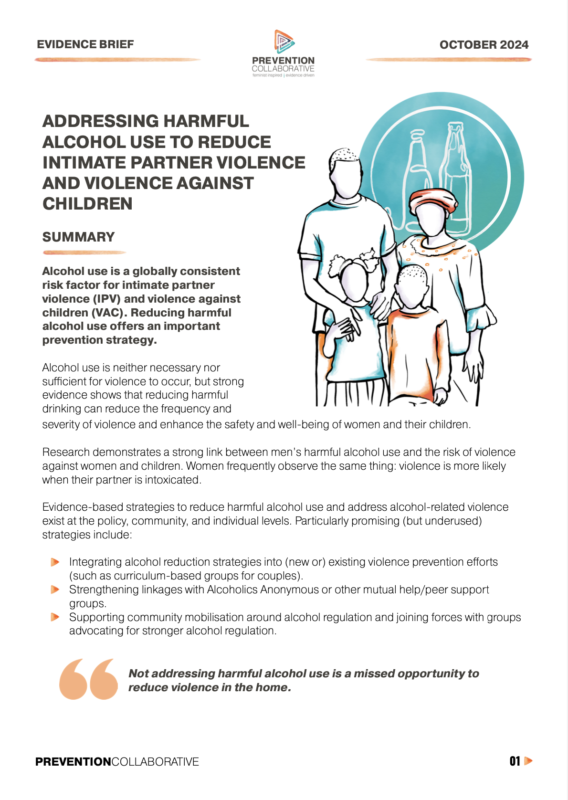 Thumbnail for Addressing Harmful Alcohol Use to Reduce Intimate Partner Violence and Violence against Children in the Home