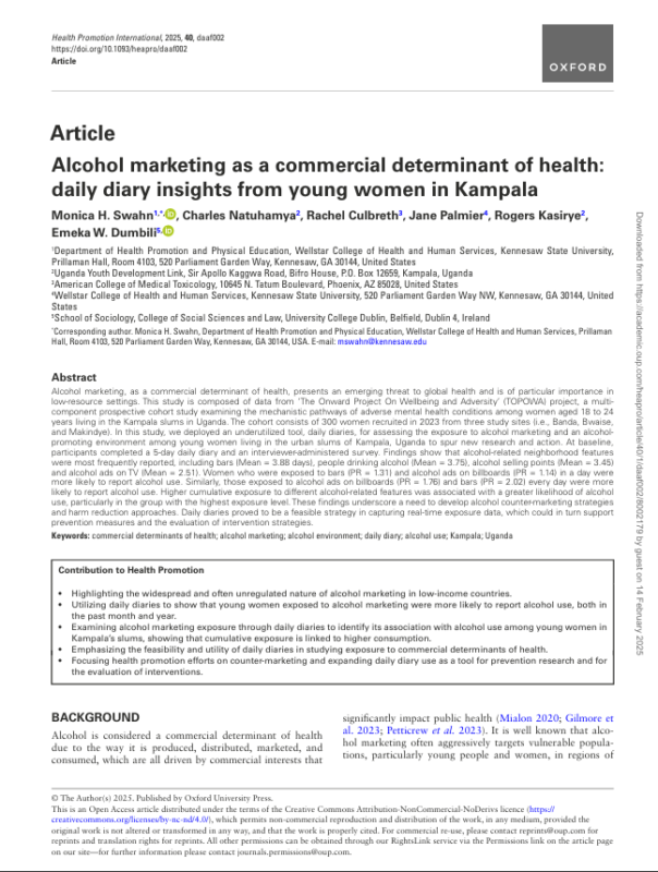 Thumbnail for Alcohol marketing as a commercial determinant of health