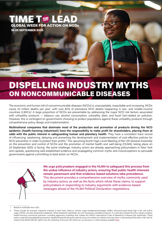 Thumbnail for Dispelling Industry Myths on Noncommunicable Diseases