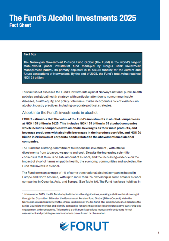 Thumbnail for Fact Sheet: The Fund’s Alcohol Investments 2025