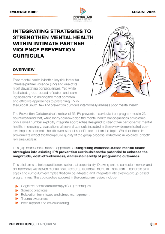 Thumbnail for Integrating strategies to strengthen mental health within intimate partner violence prevention curricula