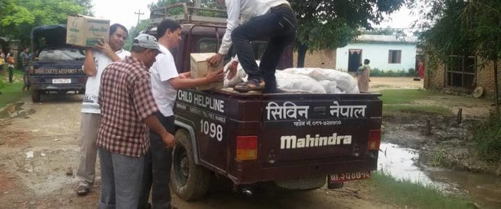 Nødhjelp i Nepal etter flom Nødhjelp i Nepal etter flom
